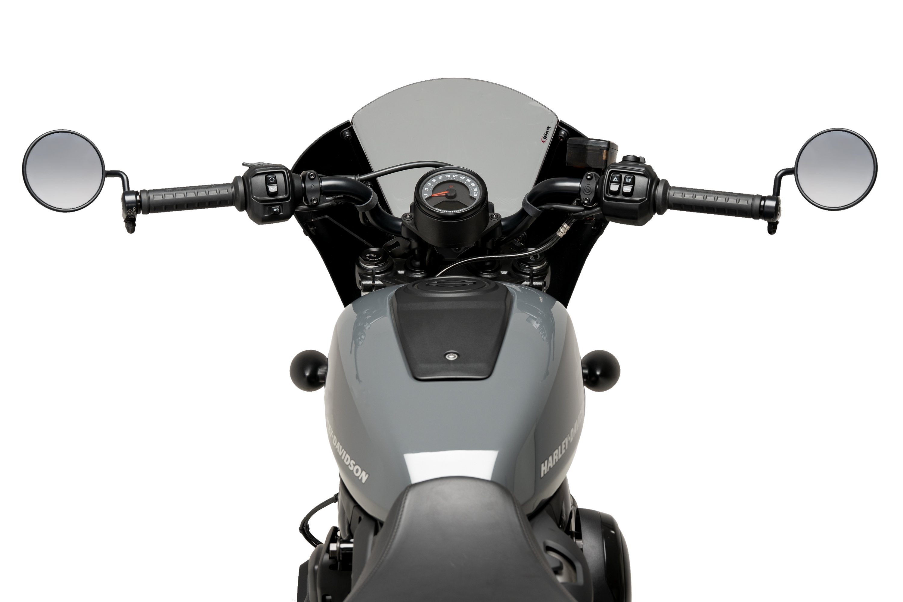 Puig Dark Night Semifairing | Gloss Black/Light Smoke | Harley-Davidson Nightster 975 Special 2023>Current - Shop name