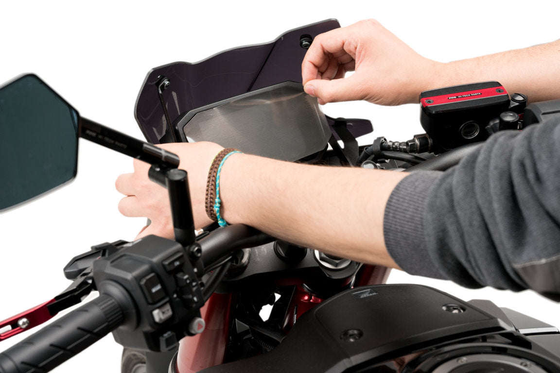 Puig Dashboard Protector | Clear | Honda CB750 Hornet 2023>2024 - Shop name
