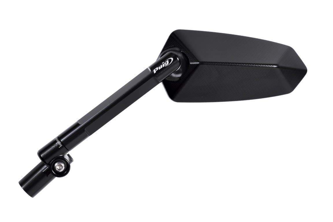 Puig F1.1 Mirror Left - M10 Fitment | Black/Black - Shop name