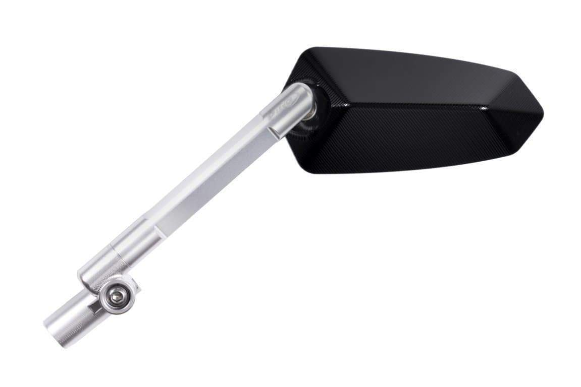 Puig F1.1 Mirror Left - M10 Fitment | Silver/Black - Shop name