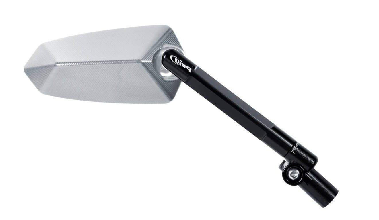 Puig F1.1 Mirror Right - M10 Fitment | Black/Silver - Shop name