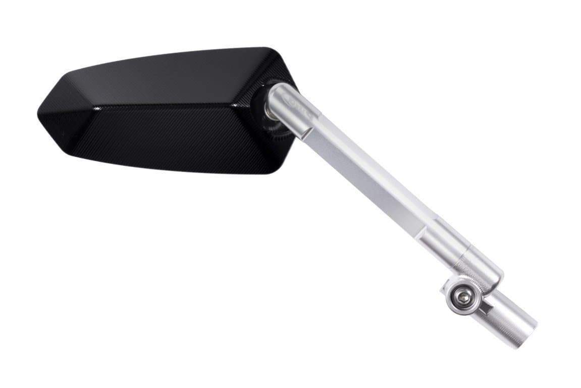Puig F1.1 Mirror Right - M10 Fitment | Silver/Black - Shop name