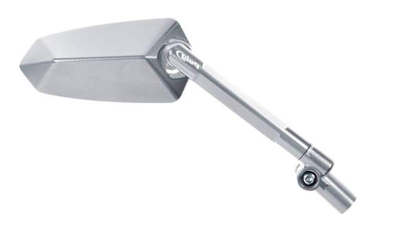 Puig F1.1 Mirror Right - M10 Fitment | Silver/Silver - Shop name