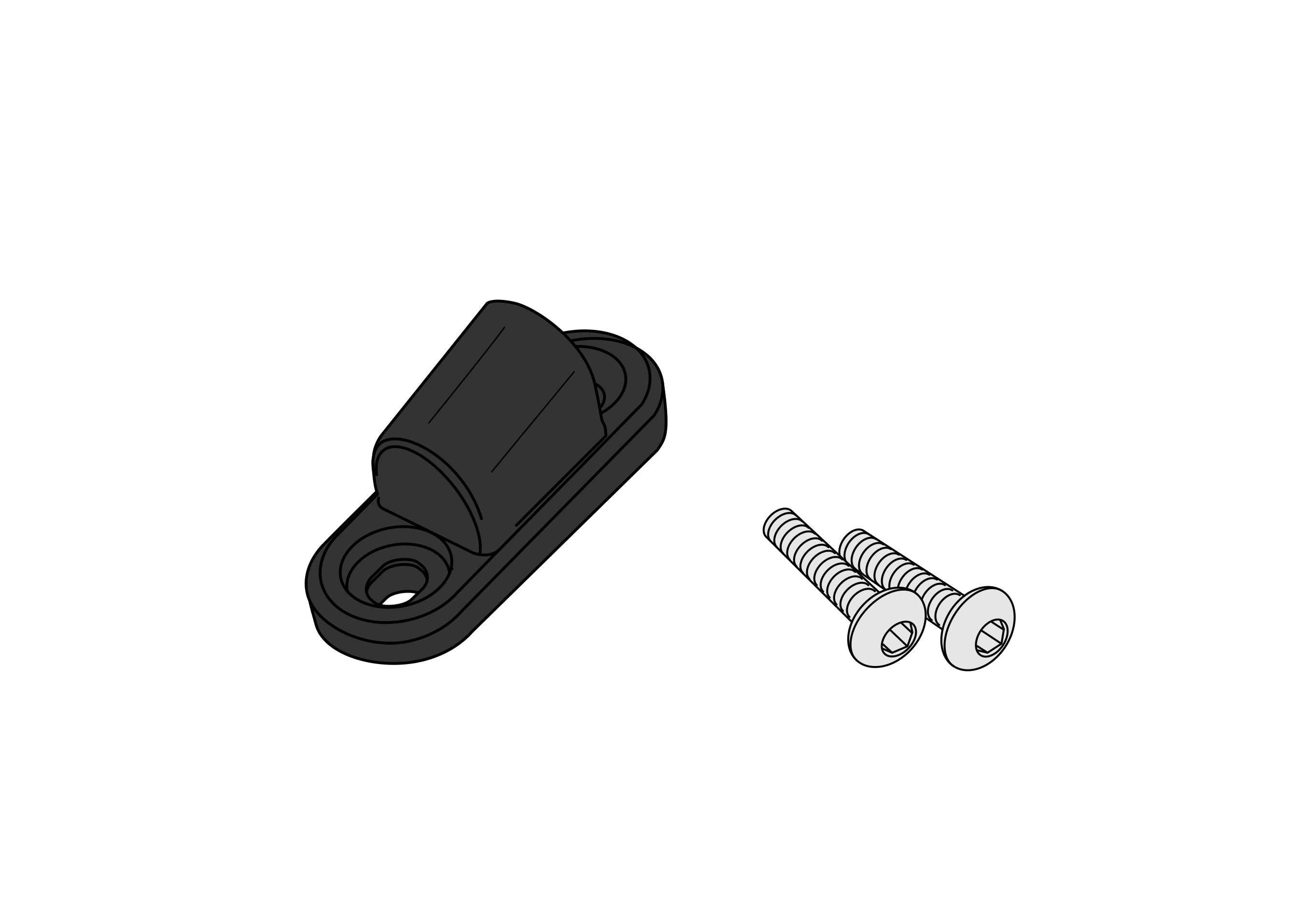 Puig Fairing Mirror Adaptor Right | Black | Yamaha TMAX 560 2022>Current - Shop name