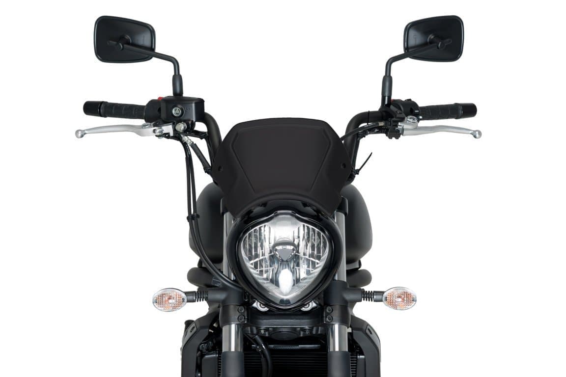 Puig Fly Screen - Fork Mounted | (Aluminium) Matte Black | Moto Guzzi V7 Stone 850 2021>Current - Shop name