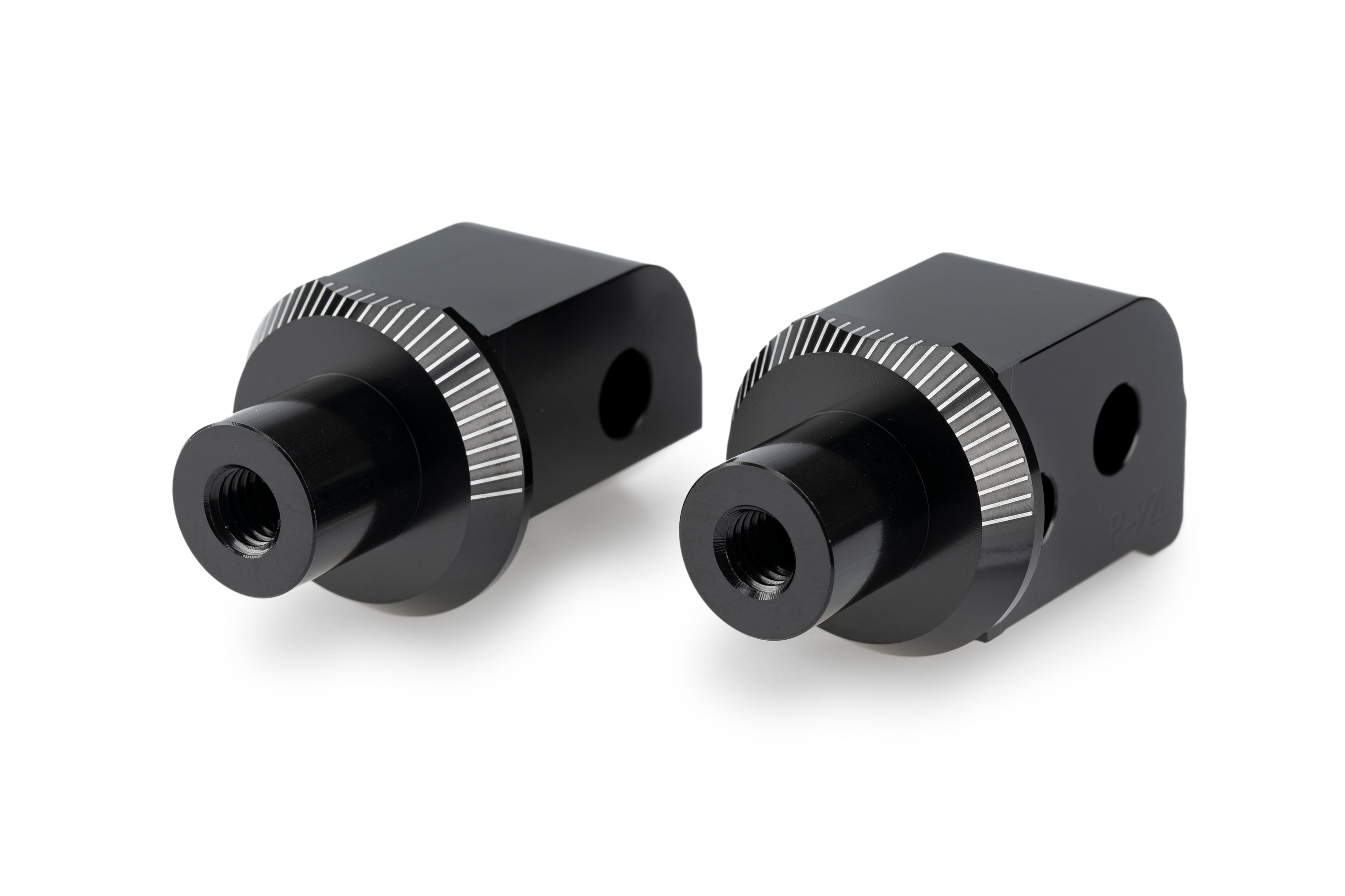 Puig Footpeg Adaptors Passenger | Black | Aprilia RS 457 2024>Current - Shop name