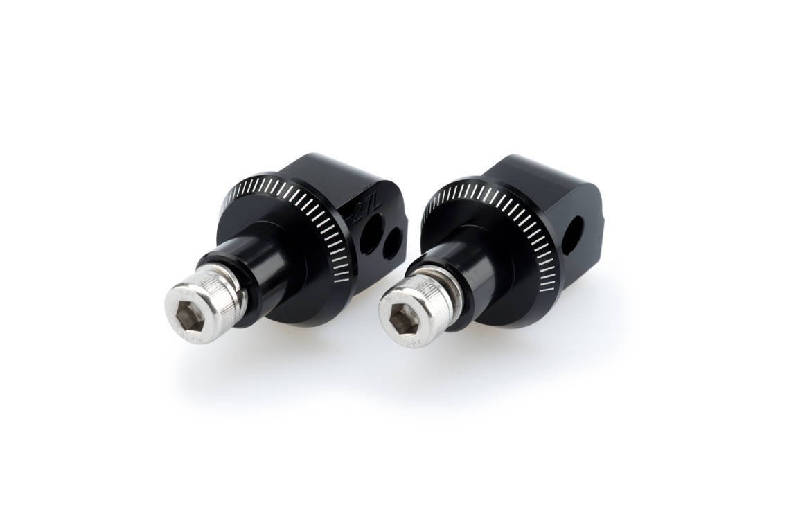 Puig Footpeg Adaptors Passenger | Black | Aprilia RSV4 Factory 2013>2014 - Shop name