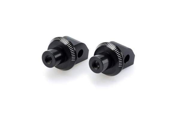 Puig Footpeg Adaptors Passenger | Black | Yamaha MT-09 2021>2023 - Pyramid Motorcycle Accessories
