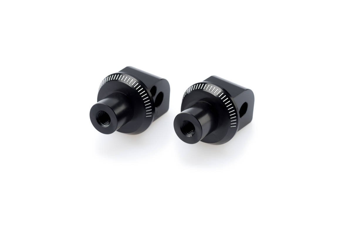 Puig Footpeg Adaptors Passenger | Black | Yamaha TMAX 500 2008>2011 - Shop name