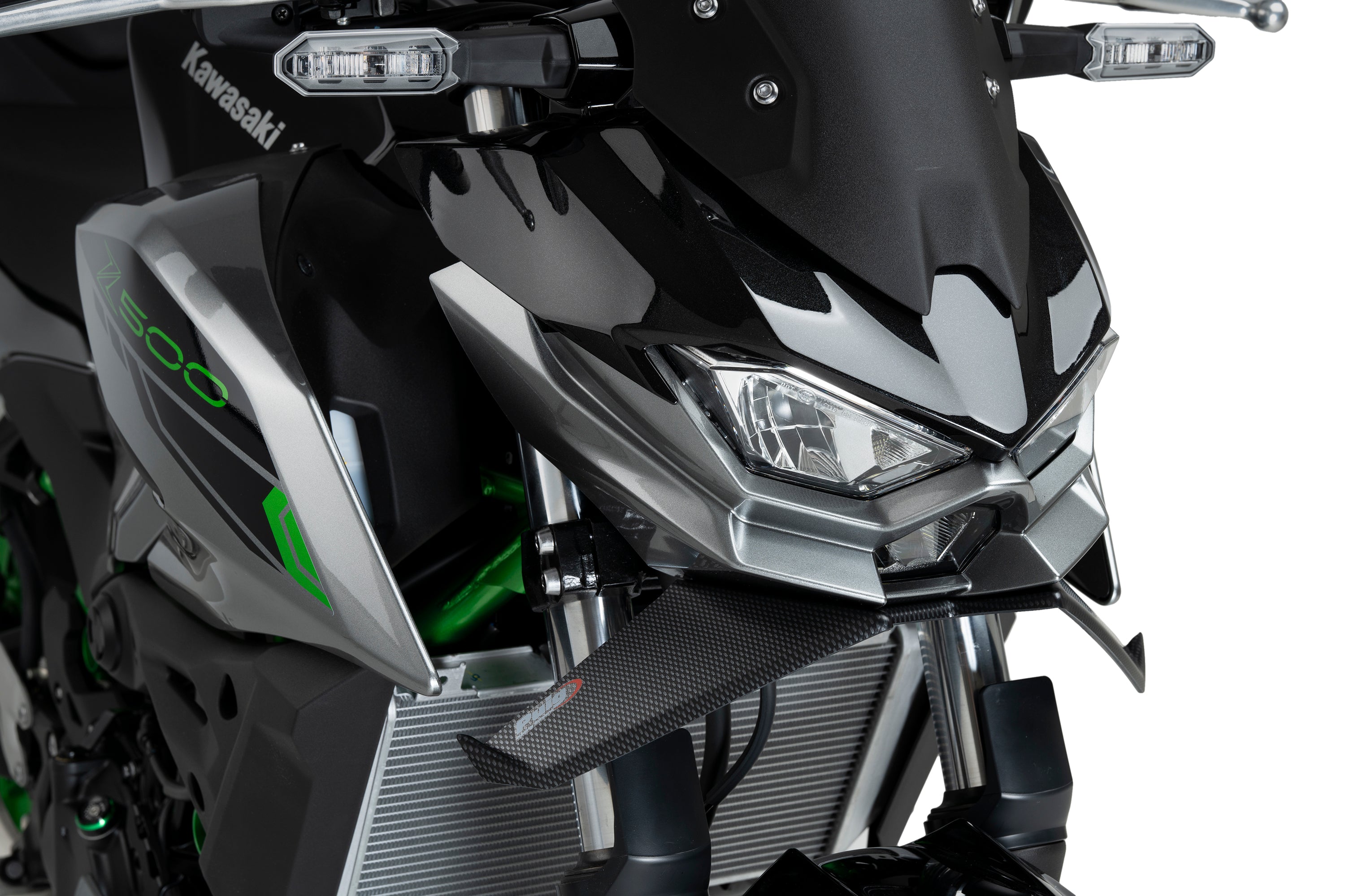 Puig Front Downforce Wings | Carbon Look | Kawasaki Z 500 2024>Current - Shop name