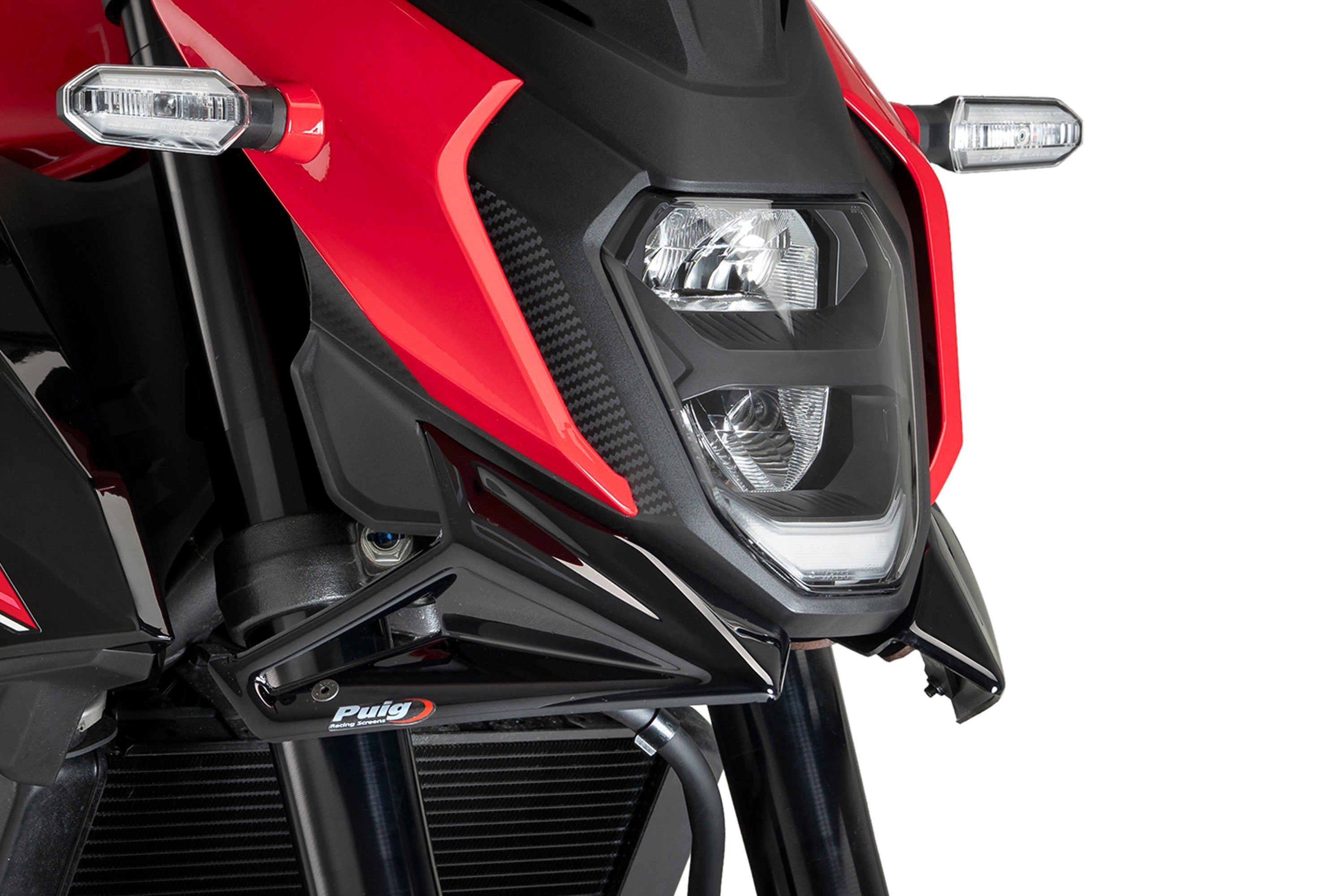 Puig Front Downforce Wings | Gloss Black | Honda CB500 Hornet 2024>Current - Shop name