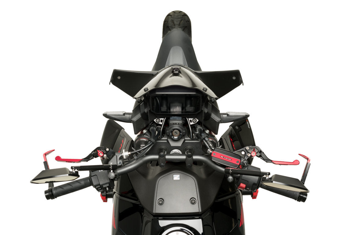Puig Front Downforce Wings | Gloss Black | Honda CB750 Hornet 2023>2024 - Shop name