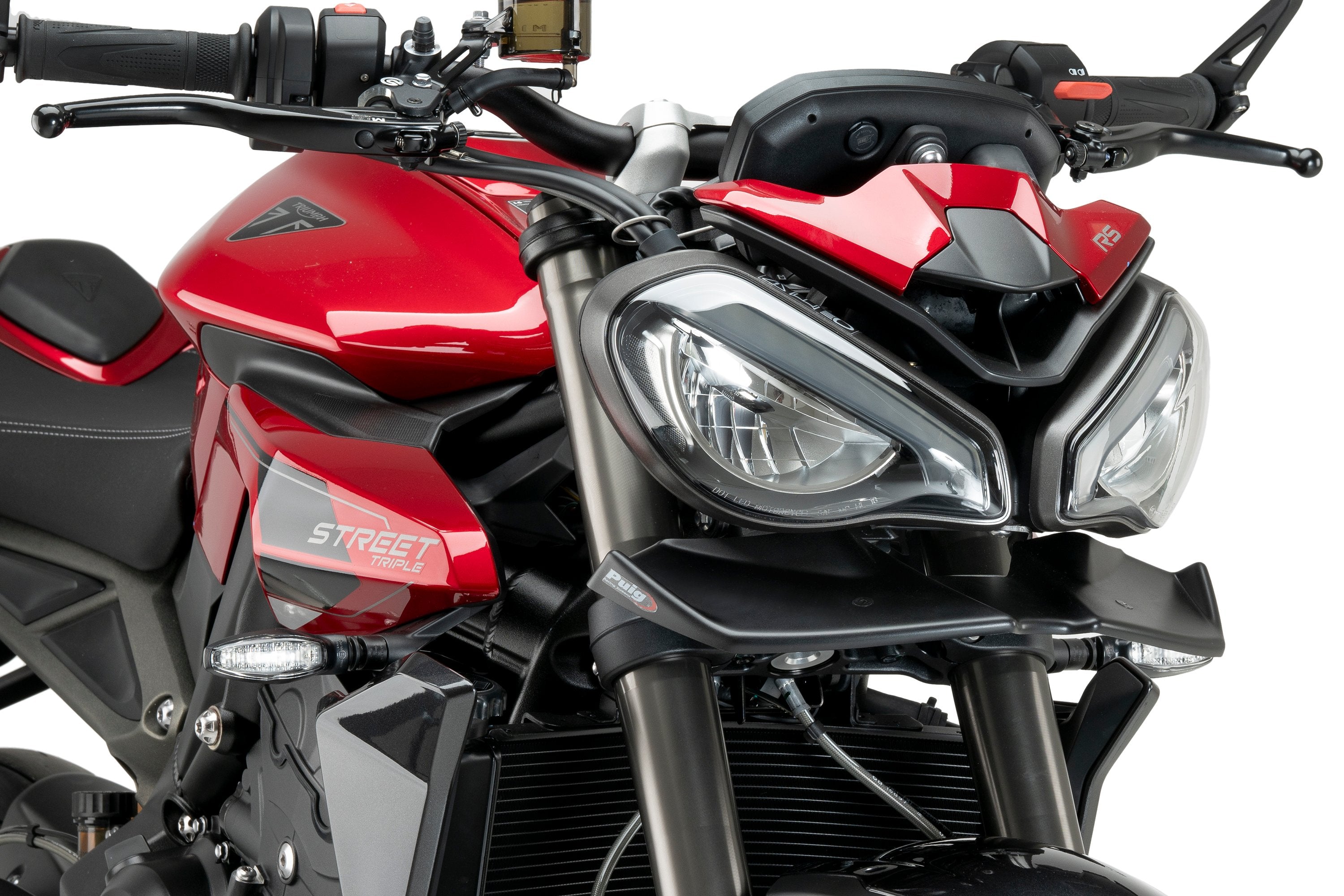 Puig Front Downforce Wings | Matte Black | Triumph Speed Triple 1200 RS 2021>Current - Shop name
