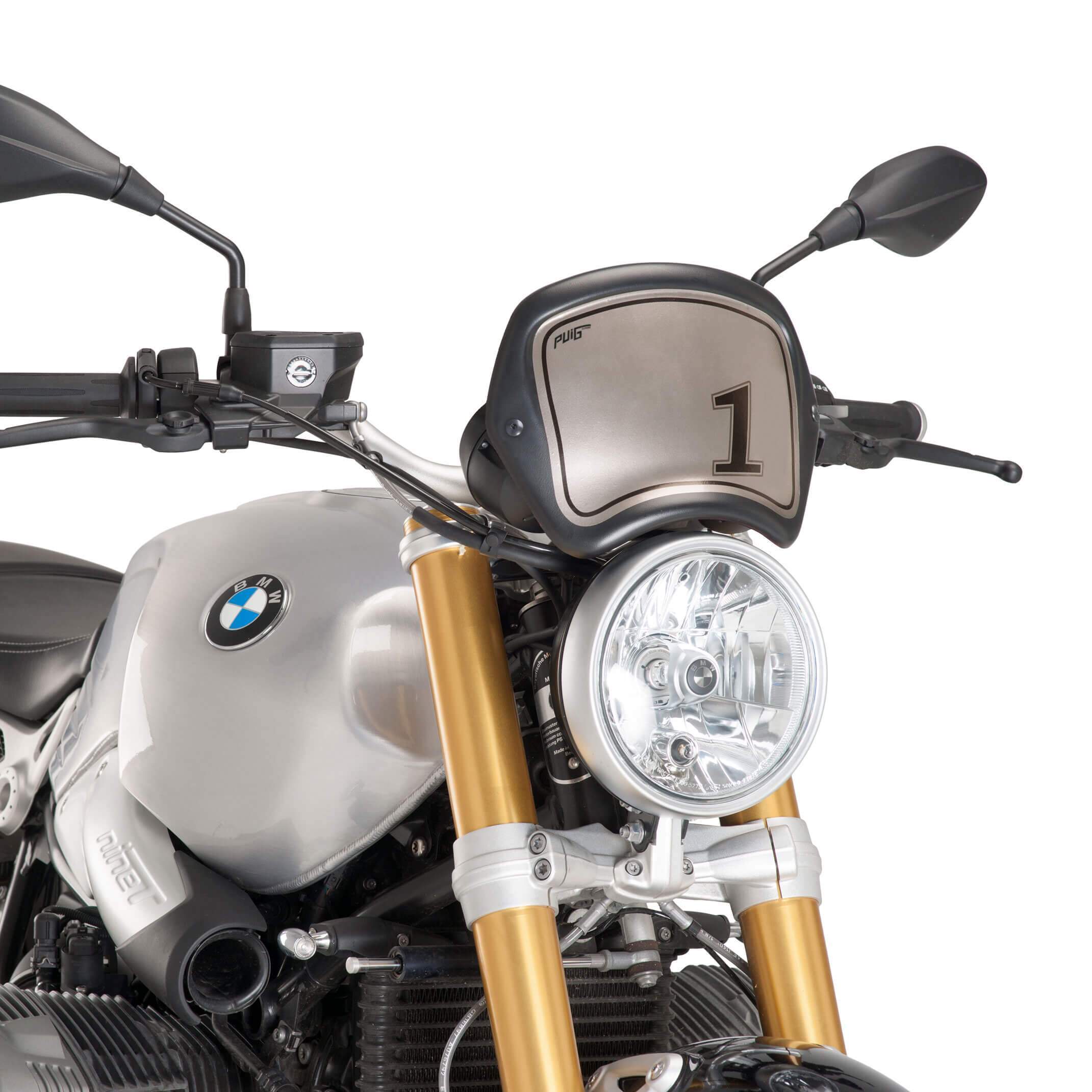 Puig Front Number Board | Matte Black | BMW R nineT 2014>2024 - Shop name