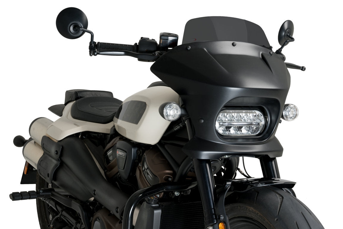 Puig Fury Touring Semifairing | Matte Black/Dark Smoke | Harley Davidson Sportster S (RH1250S) 2021>Current - Shop name