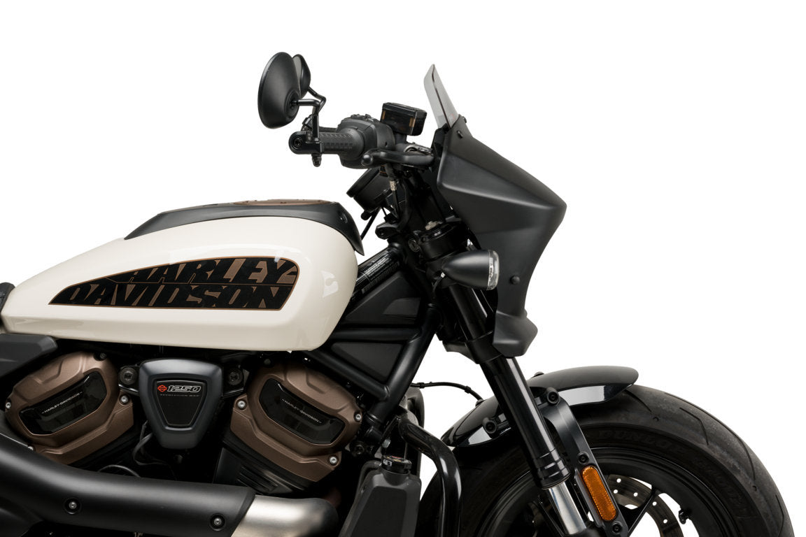 Puig Fury Touring Semifairing | Matte Black/Light Smoke | Harley Davidson Sportster S (RH1250S) 2021>Current - Shop name
