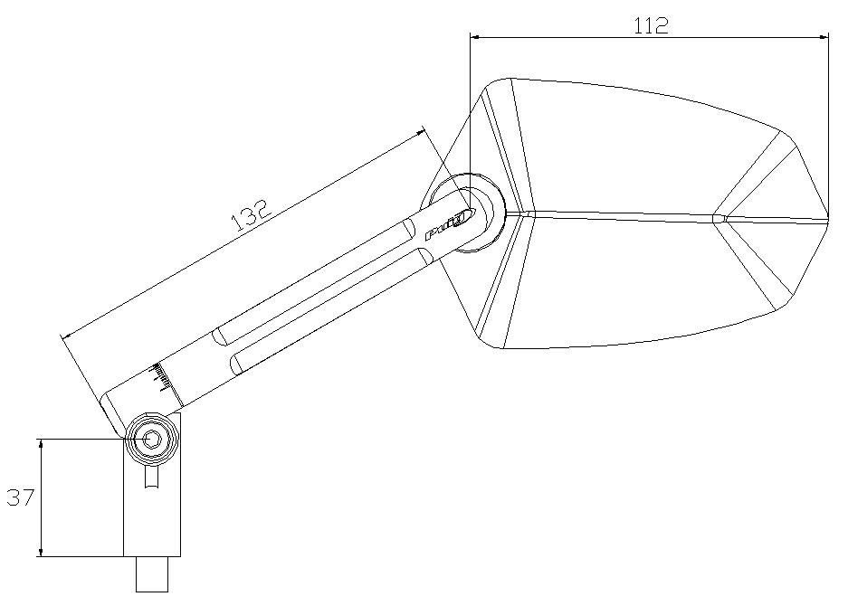 Puig GT.1 Mirror Left - M10 Fitment | Aluminium/Aluminium - Shop name