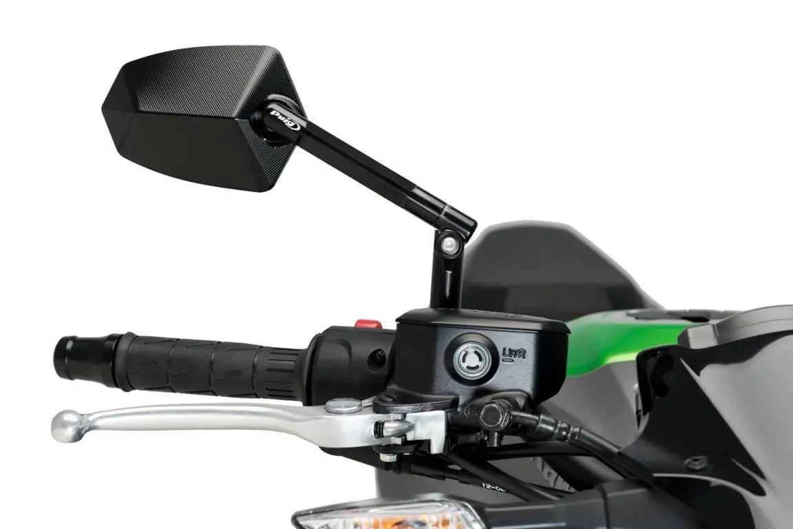 Puig GT.1 Mirror Right - M10 Fitment | Black/Black - Shop name