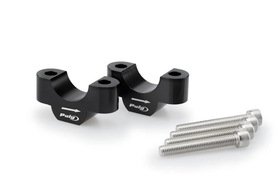 Puig Handlebar Risers - 20mm Rise | Black | BMW R 1300 GS 2023>Current - Shop name