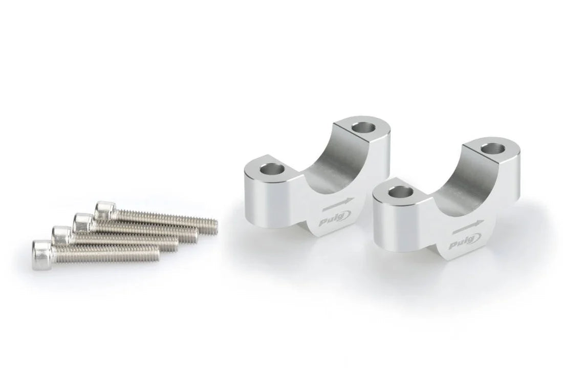 Puig Handlebar Risers - 20mm Rise | Silver | BMW R 1300 GS 2023>Current - Shop name