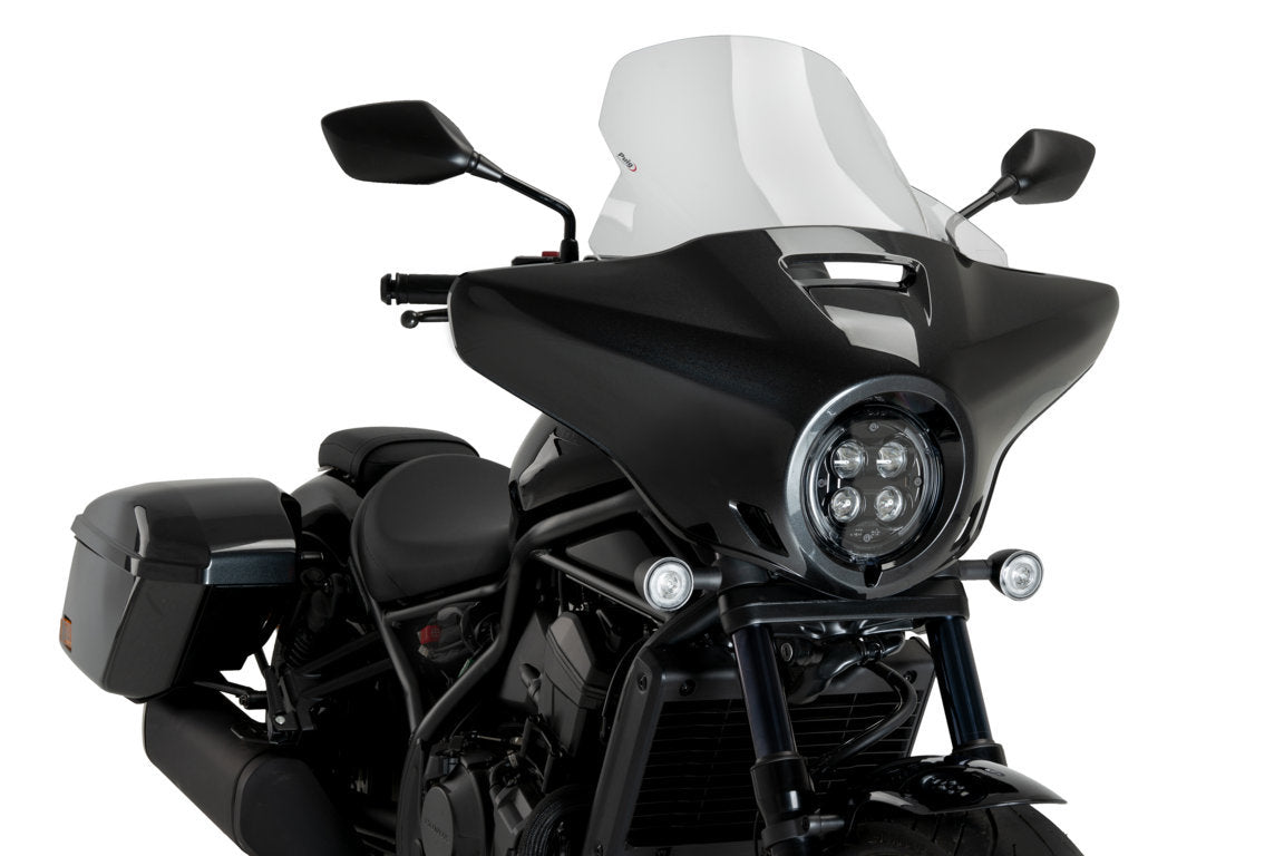 Puig High-Road Screen for OEM Fairing | Clear | Honda CMX1100T Rebel 2023>Current - Shop name