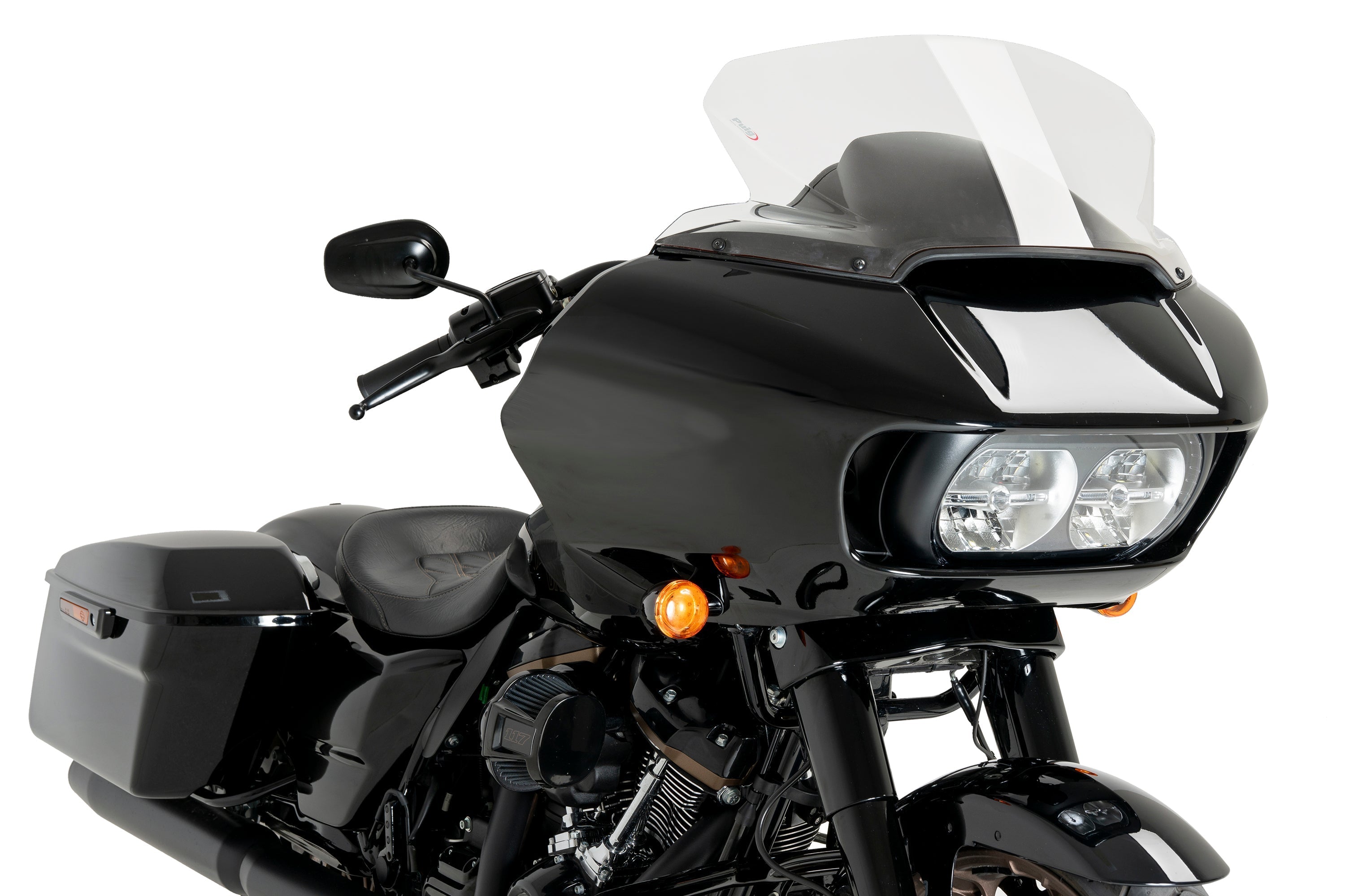 Puig High-Road Touring Screen for OEM Fairing | Clear | Harley Davidson Road Glide (FLTRX) 2015>2023 - Shop name