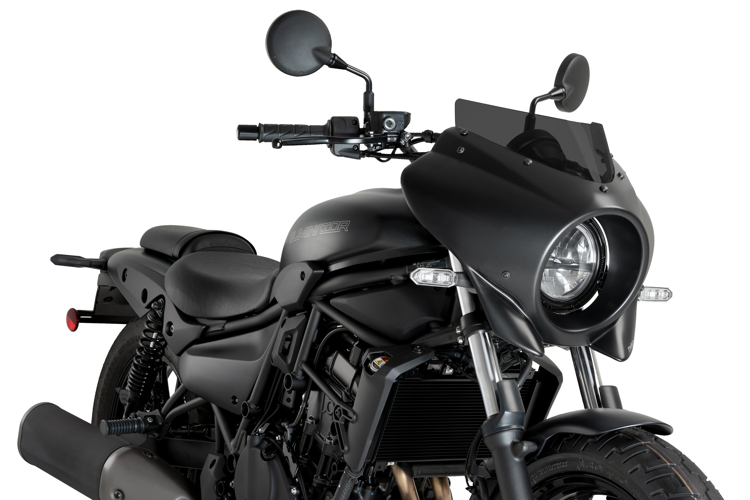 Puig Mirage Sport Screen | Gloss Black/Dark Smoke | Kawasaki Eliminator 500 2024>Current - Shop name