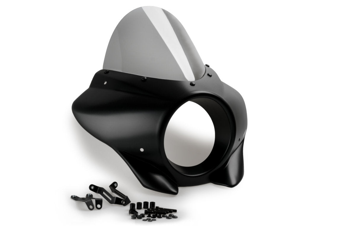 Puig Mirage Touring Screen | Matte Black/Light Smoke | Harley Davidson Softail Street Bob (FXBB) 2021>Current - Shop name