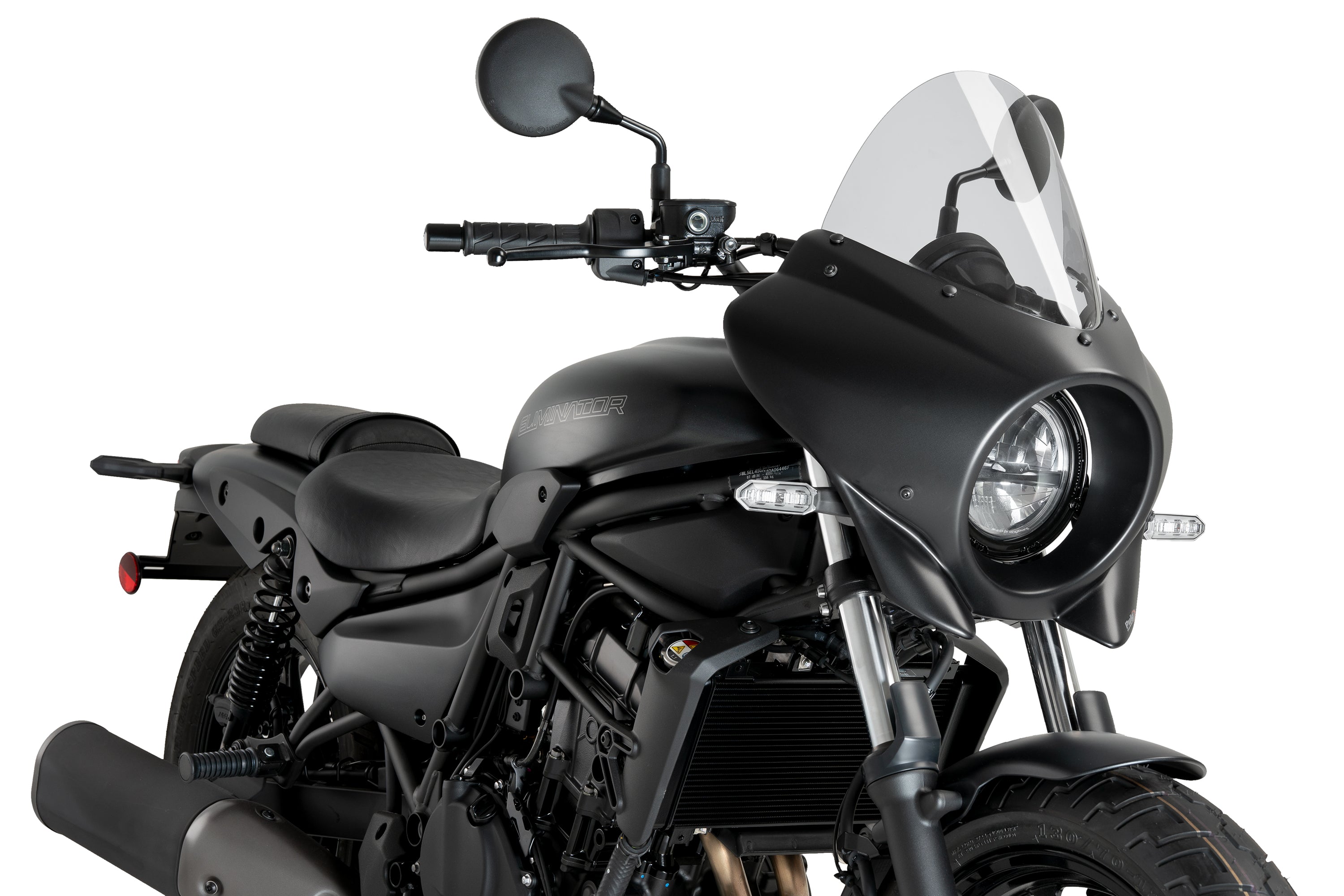 Puig Mirage Touring Screen | Matte Black/Light Smoke | Kawasaki Eliminator 500 2024>Current - Shop name