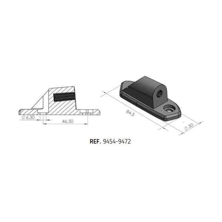Puig Mirror Adaptor Left Side | Black | Suzuki GSX-R1000 2017>Current - Shop name