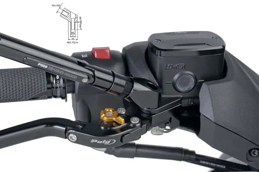 T M  Puig Mirror Adaptor Left or Right Side | Black | Yamaha TMAX 560 2020>