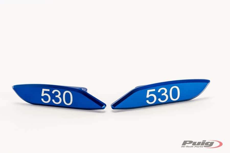 Puig Mirror Base Caps | Blue | Yamaha TMAX 530 SX 2017>2019 - Shop name