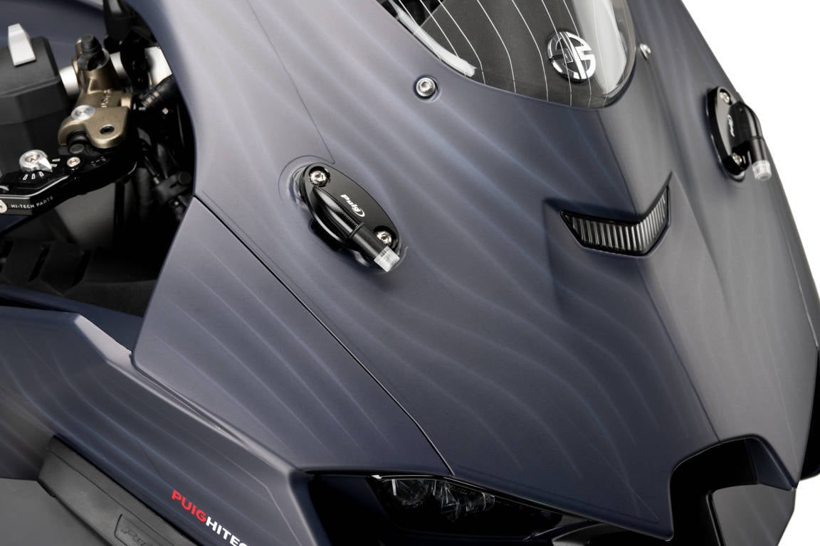 Puig Mirror Caps with Integrated Indicator | Black | Kawasaki ZX-10R 2016>Current - Shop name
