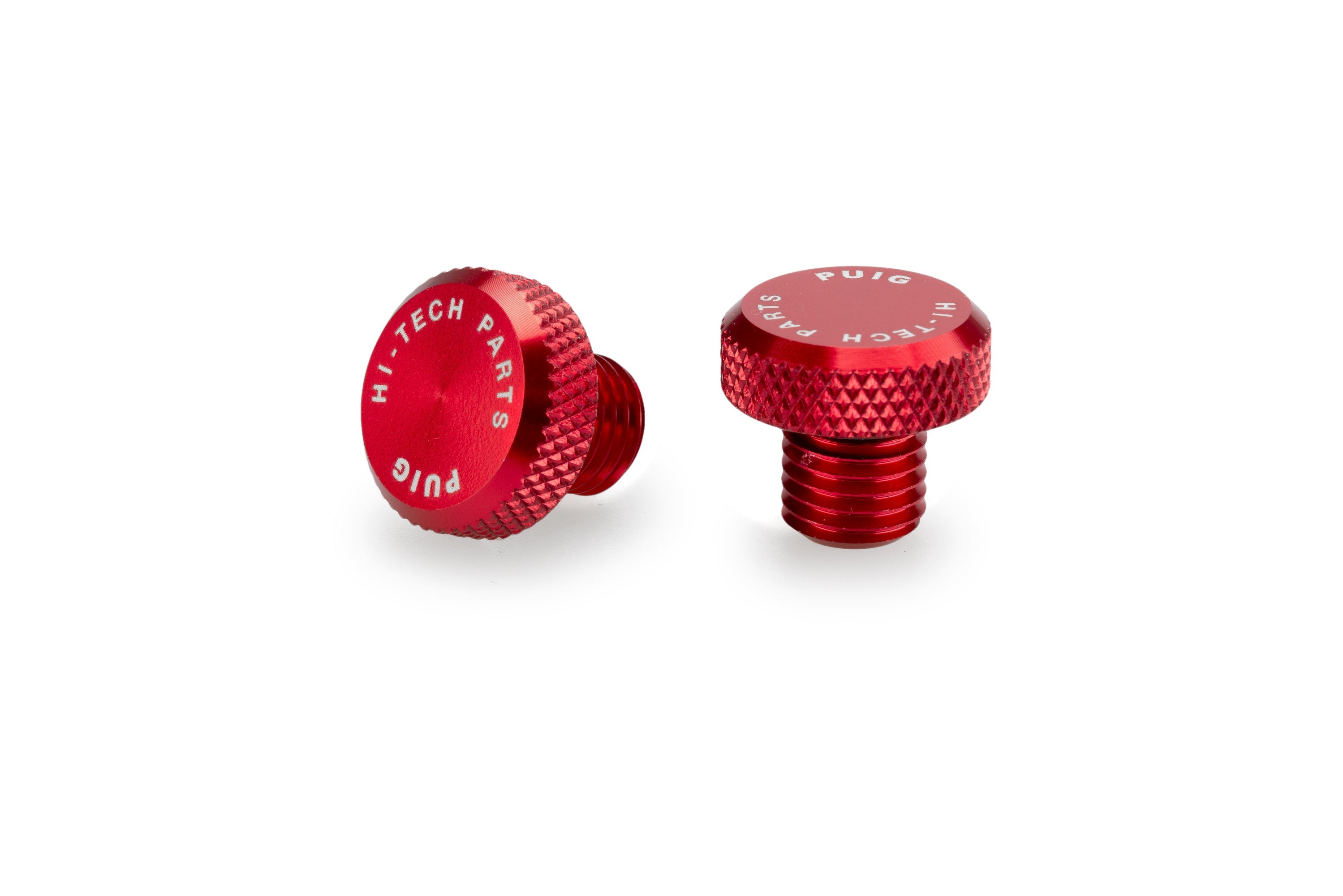 Puig Mirror Hole Screw Plugs | M10/125 LH & RH Threads | Red - Shop name