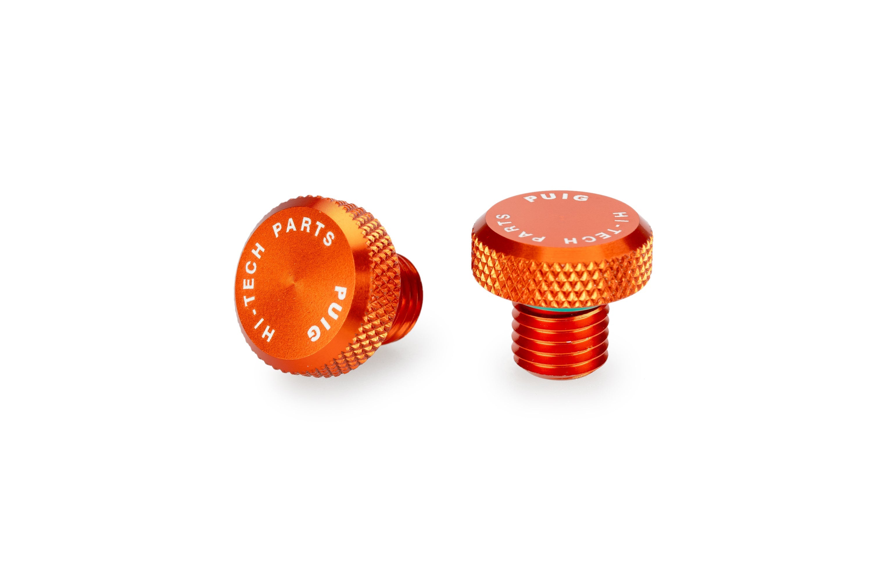 Puig Mirror Hole Screw Plugs | M10/125 RH Thread x 2 | Orange - Shop name