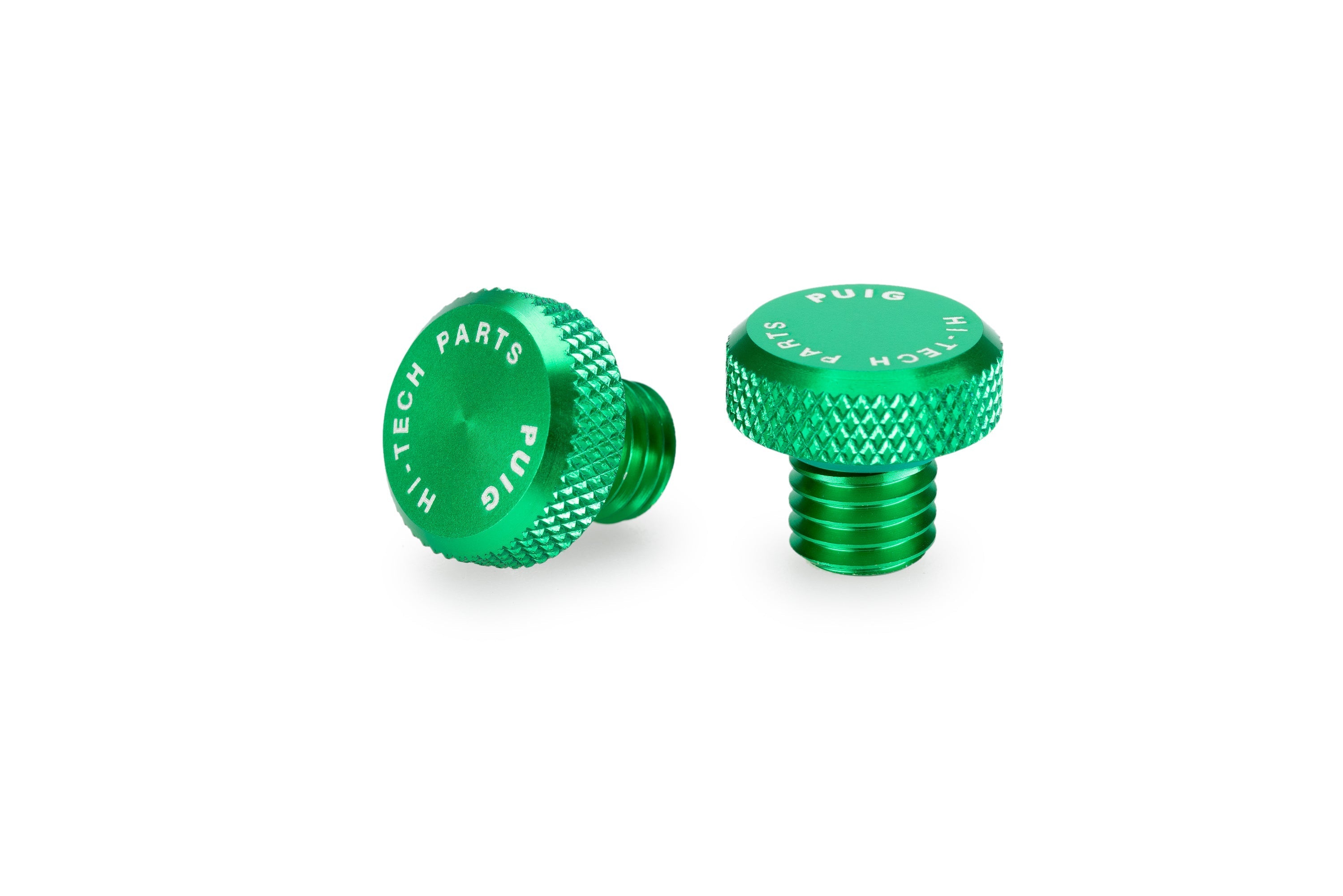 Puig Mirror Hole Screw Plugs | M10/150 RH Thread x 2 | Green - Shop name