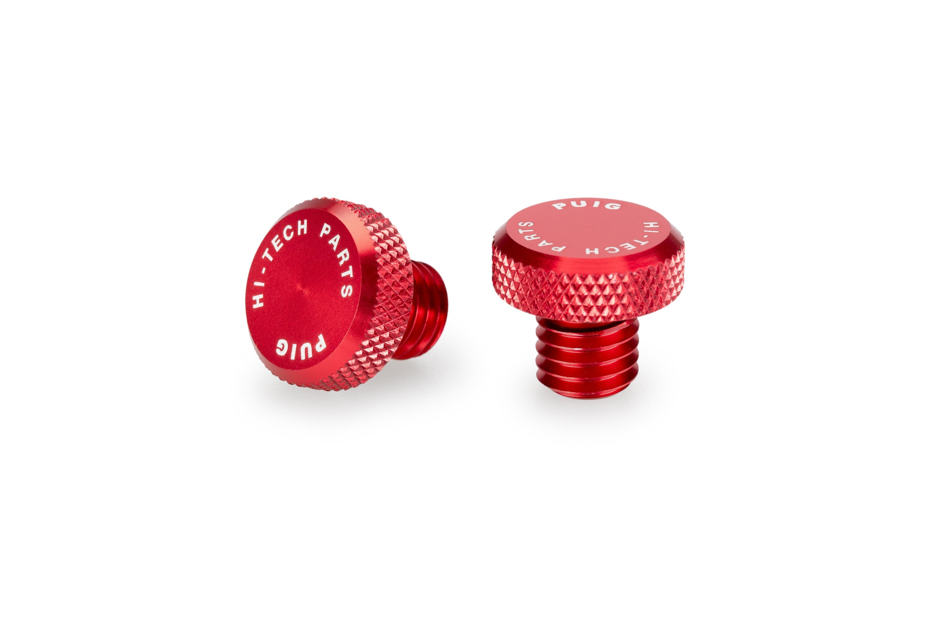 Puig Mirror Hole Screw Plugs | M10/150 RH Thread x 2 | Red - Shop name