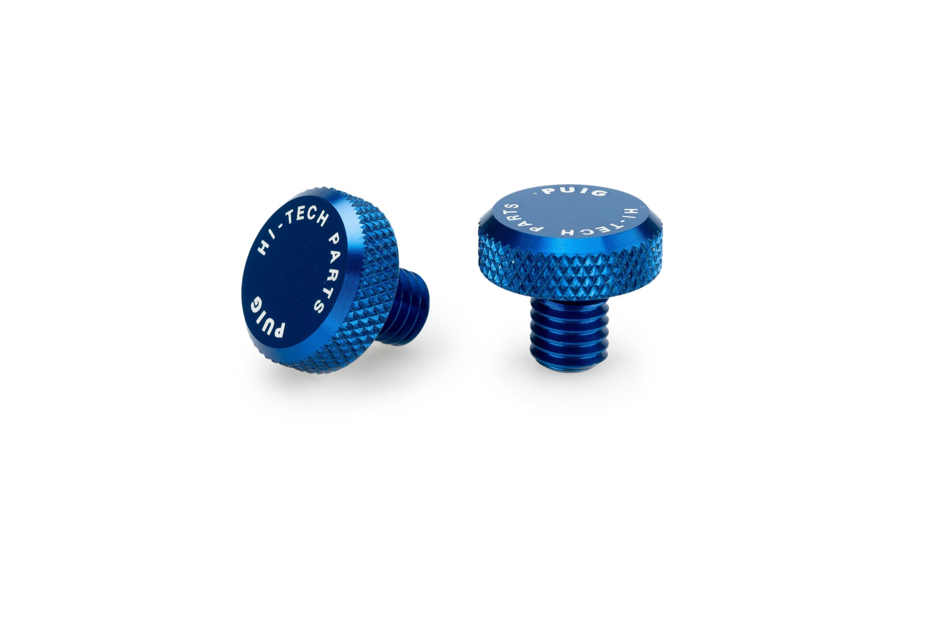 Puig Mirror Hole Screw Plugs | M8/125 LH & RH Threads | Blue - Shop name