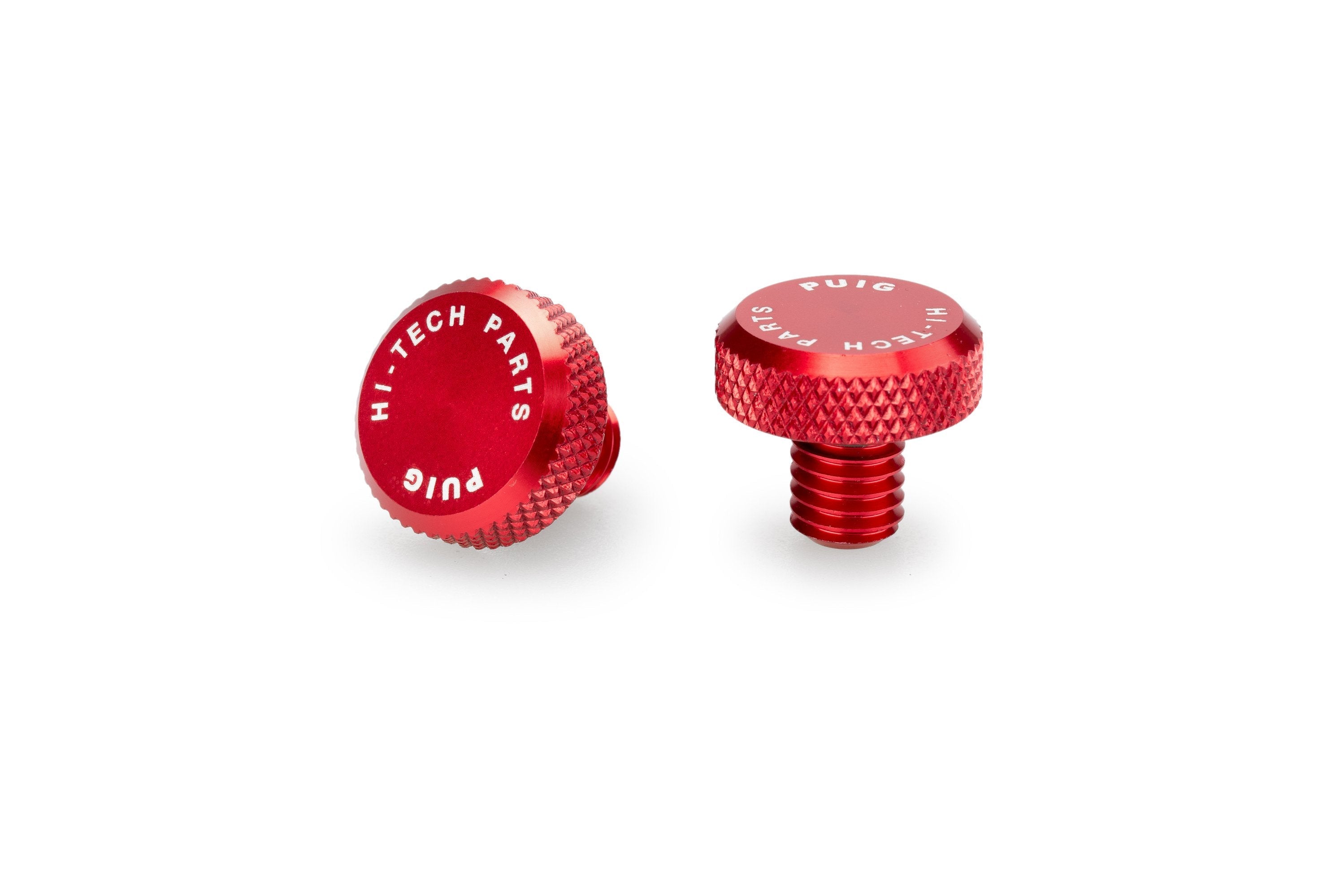 Puig Mirror Hole Screw Plugs | M8/125 LH & RH Threads | Red - Shop name