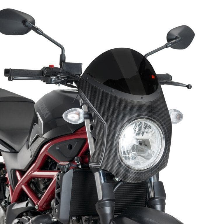 Puig Nose Fairing | Carbon Look with Black Screen | Suzuki SV650 2016>Current - Shop name