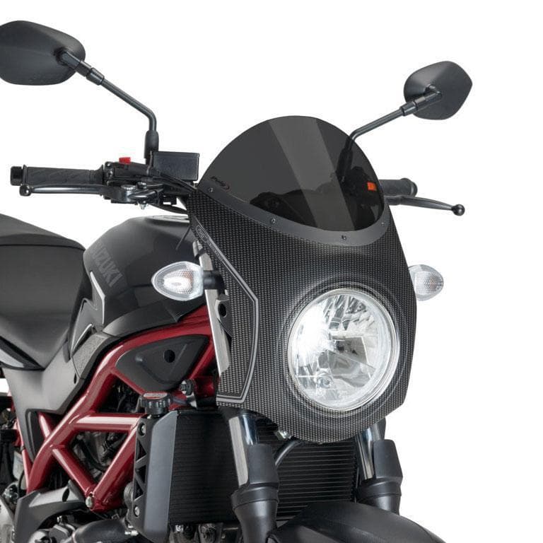 Puig Nose Fairing | Carbon Look with Dark Smoke Screen | Suzuki SV650 2016>Current - Shop name