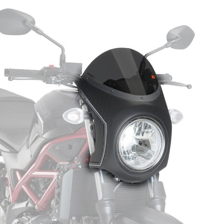 Puig Nose Fairing | Carbon Look with Dark Smoke Screen | Suzuki SV650 2016>Current - Shop name