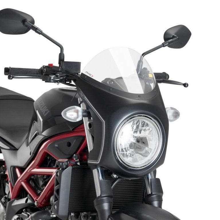 Puig Nose Fairing | Matte Black with Clear Screen | Suzuki SV650 2016>Current - Shop name