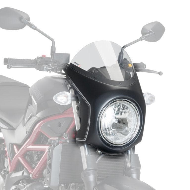 Puig Nose Fairing | Matte Black with Light Smoke Screen | Suzuki SV650 2016>Current - Shop name