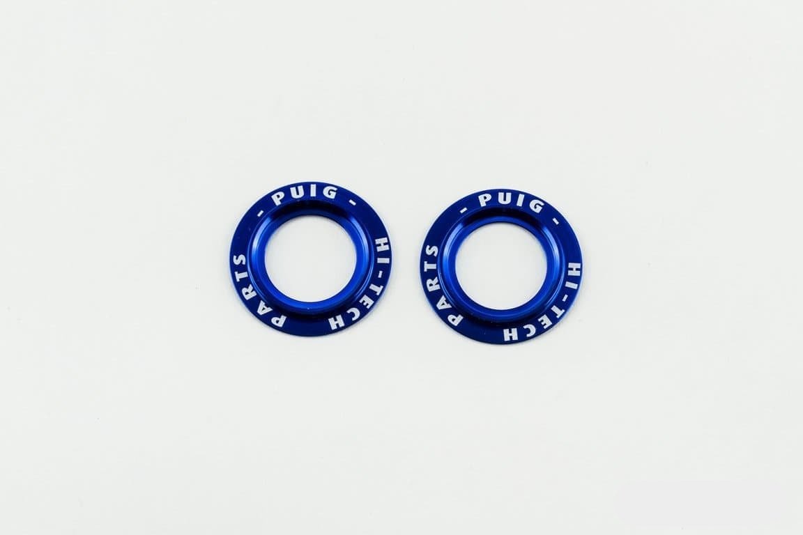 Puig PHB19 Fork/Swing Arm Protector Rings | Blue - Shop name