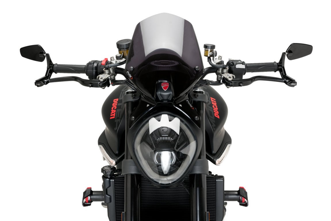 Puig Pro Brake Lever Protector with Mirror | Black - Shop name