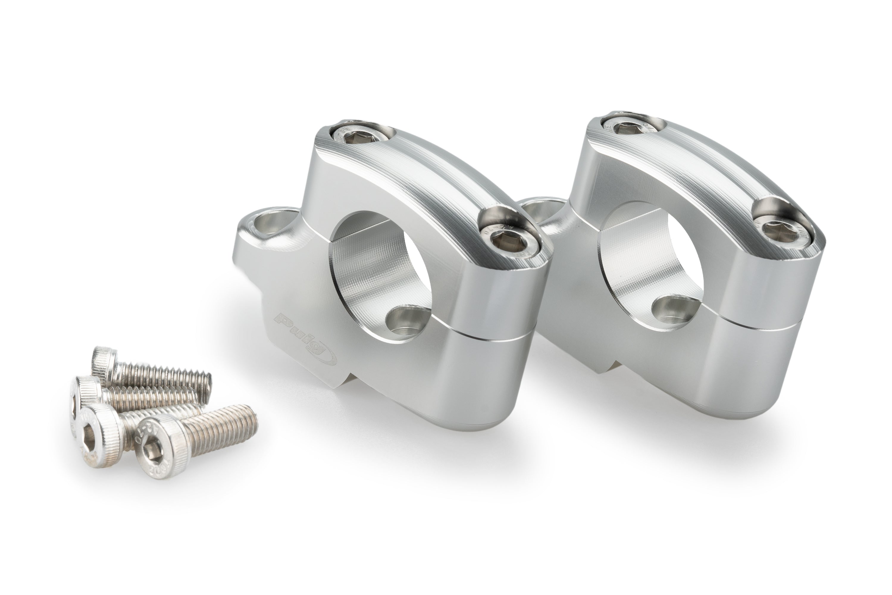 Puig Pullback Handlebar Risers - 20mm Rise/16mm Back | Silver | BMW R 12/R 12 nineT 2024>Current - Shop name