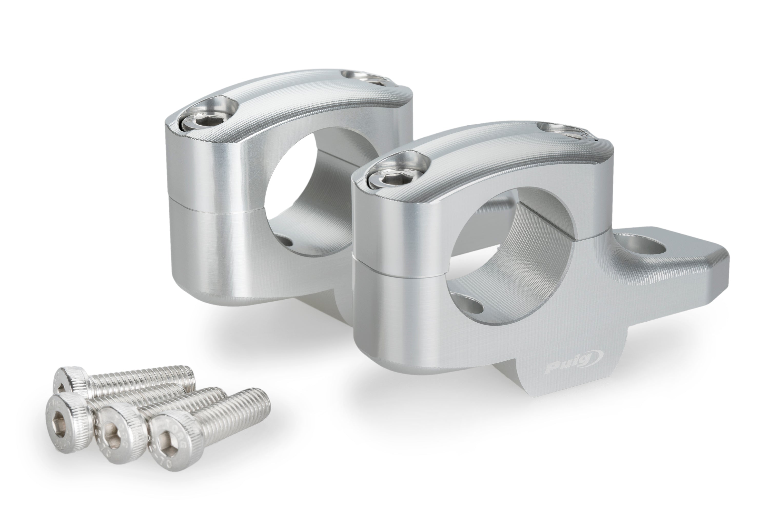 Puig Pullback Handlebar Risers - 20mm Rise/16mm Back | Silver | BMW R 1300 GS 2023>Current - Shop name