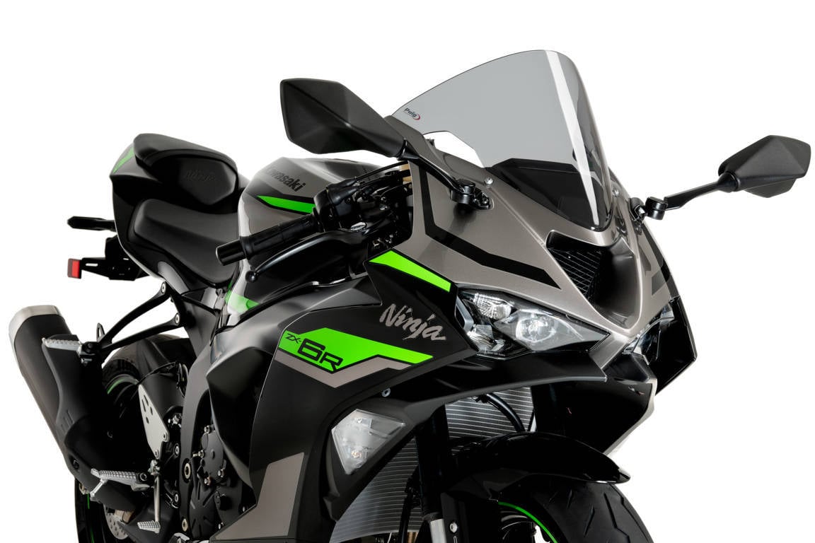 Puig R-Racer Screen | Light Smoke | Kawasaki Ninja ZX-6R 2024>Current - Shop name