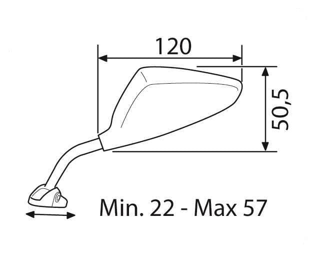 Puig RS2 Mirror Left - Fairing Mounted | Carbon Look - Shop name